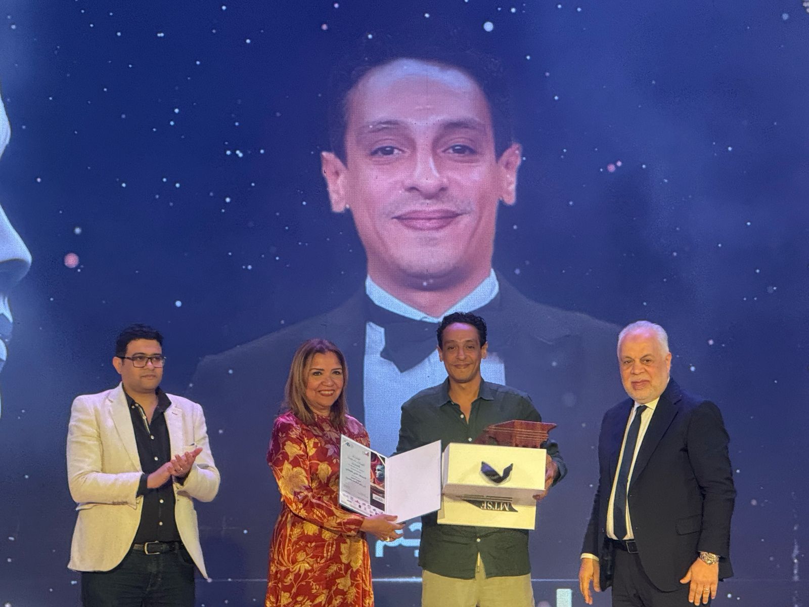 الفضاءات المسرحية يكرم دنيا سامى ومصطفى غريب ومحمد رضوان وعلى صبحى