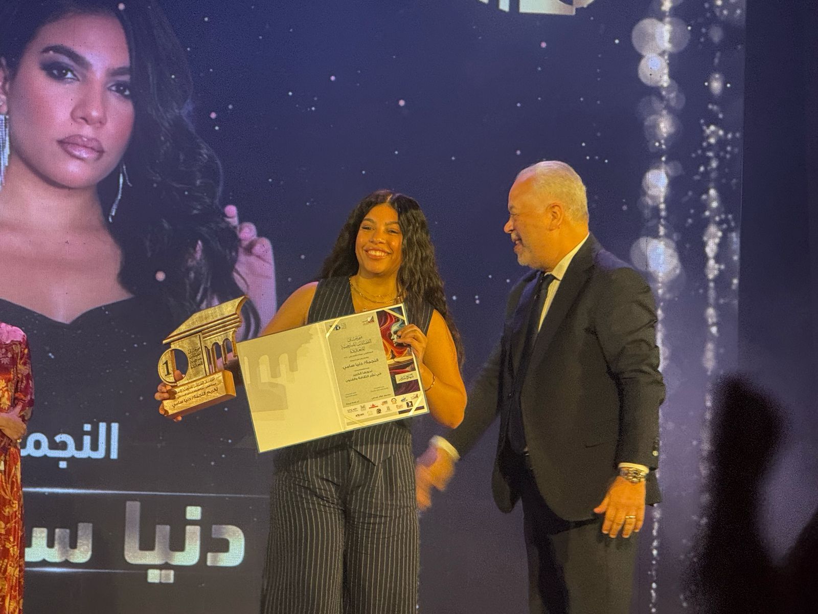 الفضاءات المسرحية يكرم دنيا سامى ومصطفى غريب ومحمد رضوان وعلى صبحى