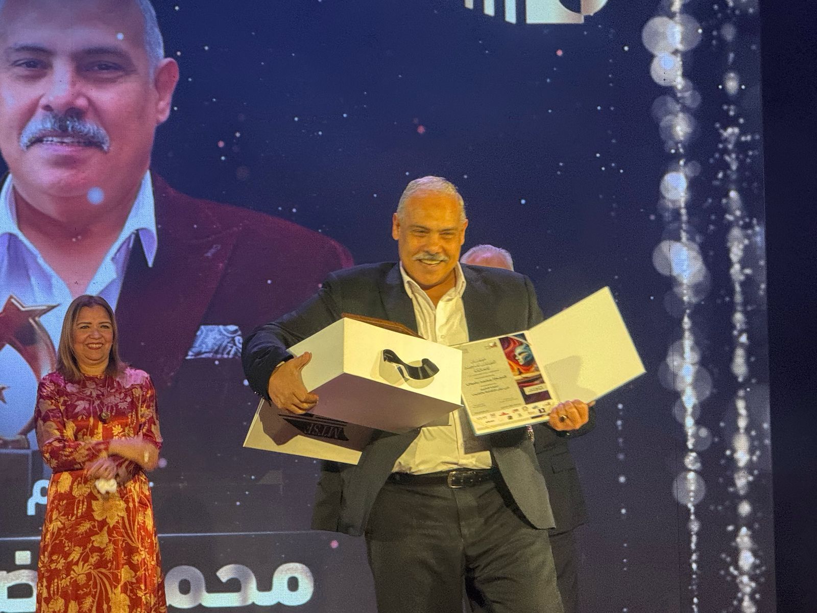 الفضاءات المسرحية يكرم دنيا سامى ومصطفى غريب ومحمد رضوان وعلى صبحى