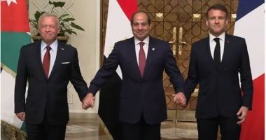 قمة ثلاثية مصرية فرنسية أردنية بقصر الاتحادية