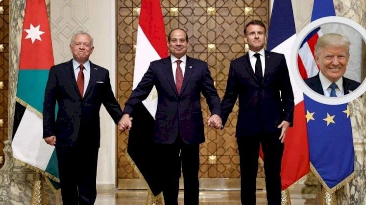 بيان "قمة القاهرة" بين السيسي وماكرون وعبدالله.. "لا لحماس"