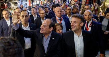 ماكرون من خان الخليلى: شكرا للرئيس السيسى وللشعب المصرى على الاستقبال الحار