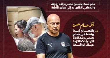 أمام النيابة بالإسكندرية.. صلح حسام حسن مع زوجته فى بلاغ سب وقذف.. إنفوجراف