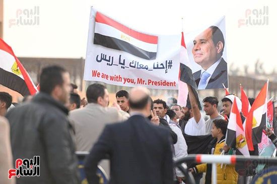 آلاف المصريين يعلنون من العريش رفض تهجير الفلسطينيين.. صور