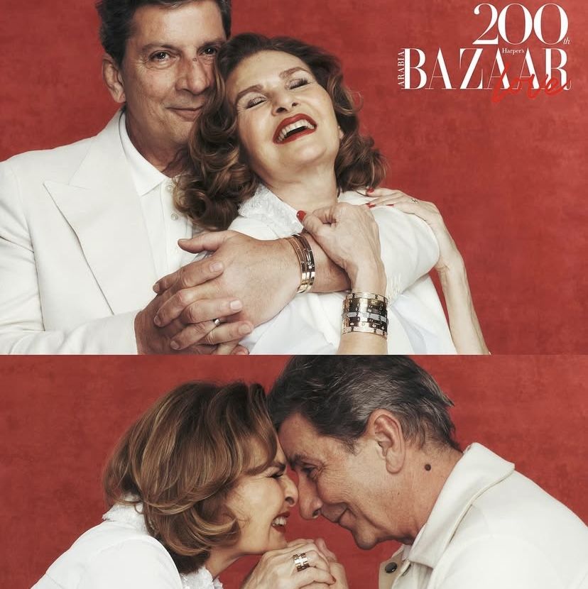 بصور رومانسية مع زوجها.. يسرا تخطف الأنظار على مجلة هاربرز بازارانا