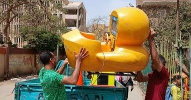 رفع ألعاب ملاهى من الطريق العام خلال حملة إشغالات بحى جنوب الجيزة