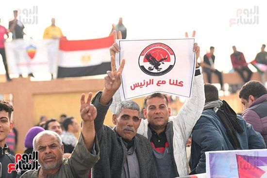 آلاف المصريين يعلنون من العريش رفض تهجير الفلسطينيين.. صور