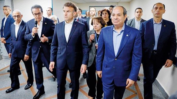 السيسي وماكرون: ضرورة الوقف الفوري لإطلاق النار بغزة