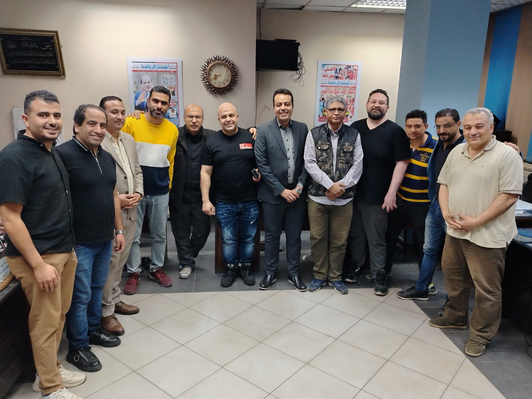 محمد السيد الشاذلى يزور أخبار الرياضة لعرض برنامجه لانتخابات الصحفيين