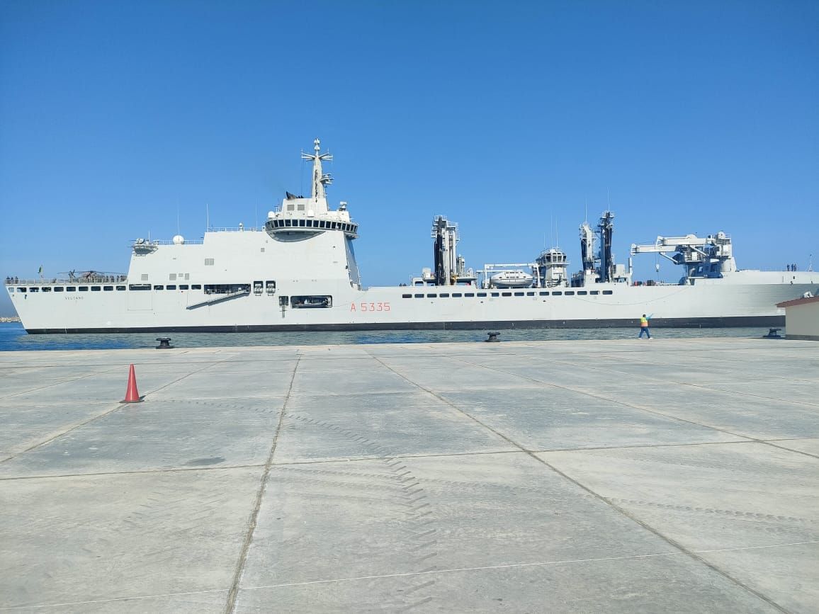 ميناء العريش.. واجهة بحرية إنسانية للعالم المتضامن مع سكان قطاع غزة.. صور