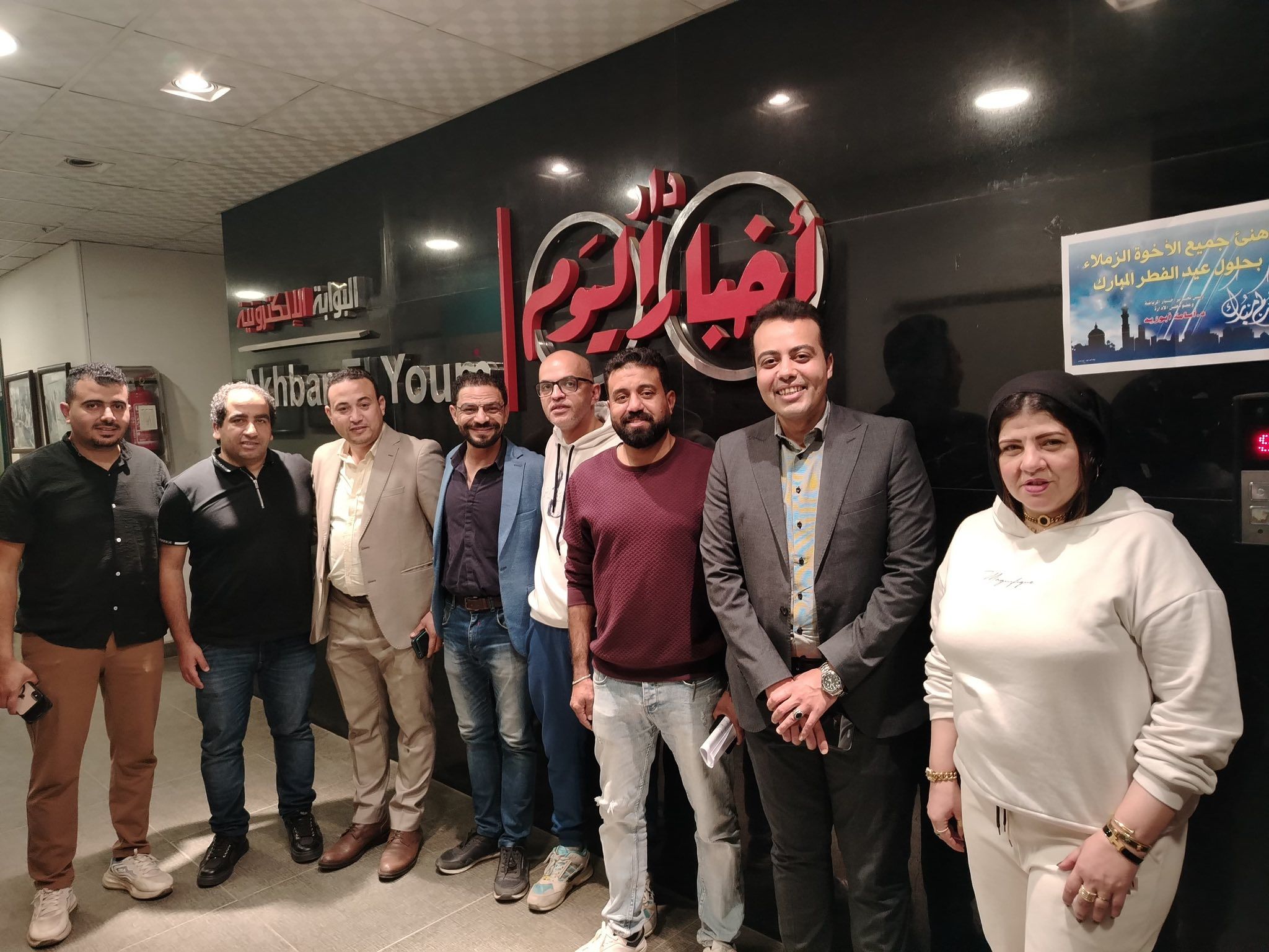 محمد السيد الشاذلى يزور أخبار الرياضة لعرض برنامجه لانتخابات الصحفيين