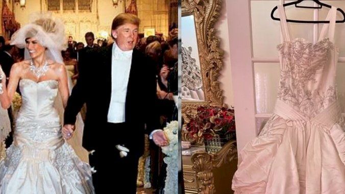 فستان زواج ميلانيا ترامب.. معروض للبيع على "إيباي" بسعر صادم