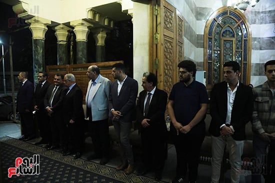 المستشار محمود فوزى وعبد المحسن سلامة يقدمان واجب العزاء في شقيقة خالد البلشي