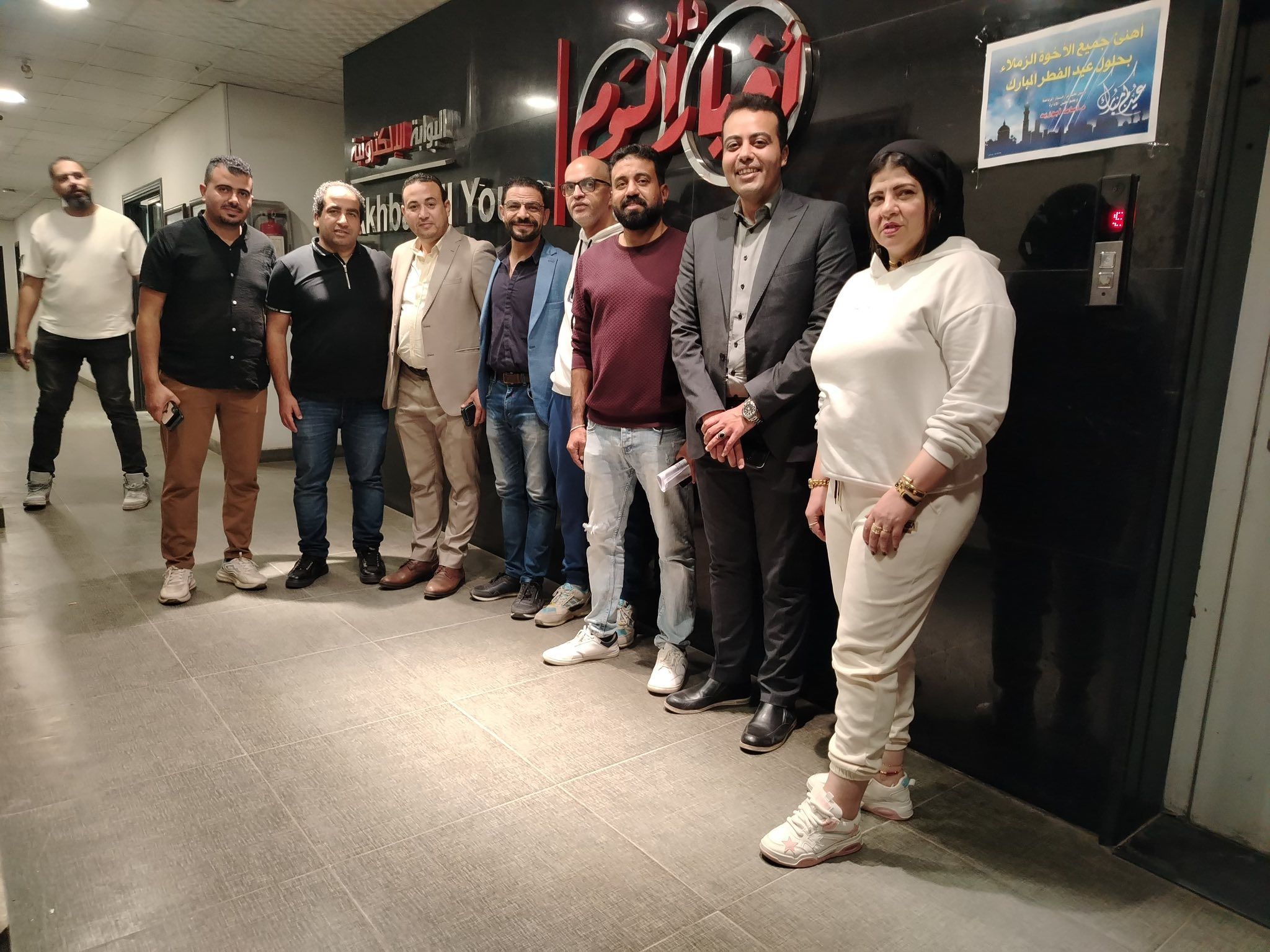 محمد السيد الشاذلى يزور أخبار الرياضة لعرض برنامجه لانتخابات الصحفيين