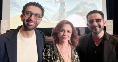 أحمد حلمي وإلهام شاهين وهيثم دبور في مهرجان هوليوود للفيلم العربي