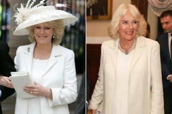 مفاجأة أنيقة .. الملكة كاميلا ترتدي ثوبًا ومعطفًا من يوم زفافها على الملك تشارلز