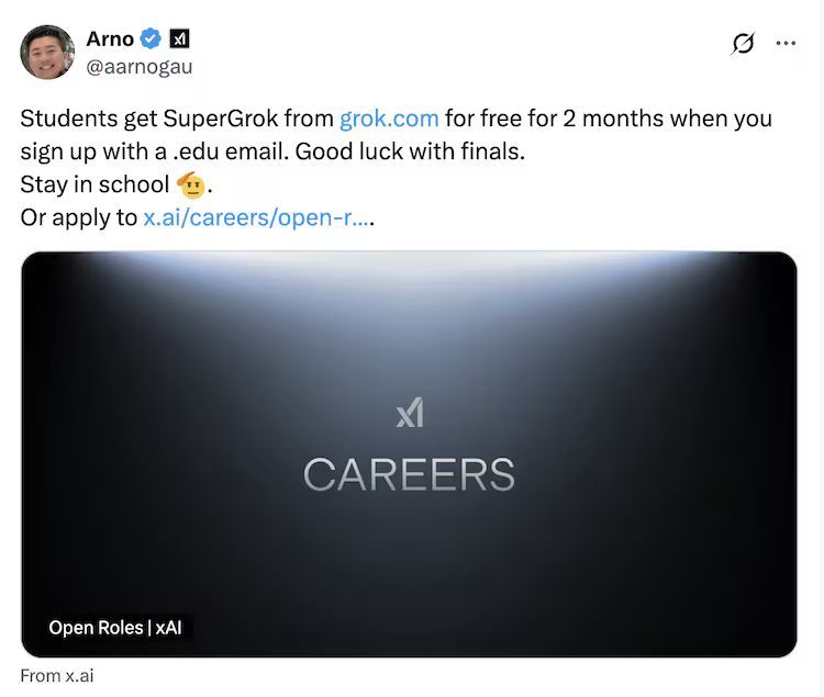 تكنولوجيا: إيلون ماسك: SuperGrok مجانى للطلاب بشروط ومدة محدود