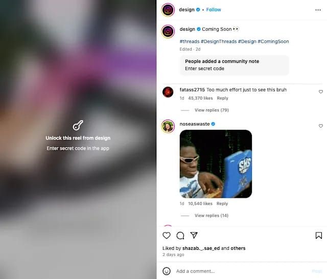 تكنولوجيا: جاوب على اللغز لمشاركة الفيديو.. إنستجرام تختبر خاصية الـReels برمز سرى