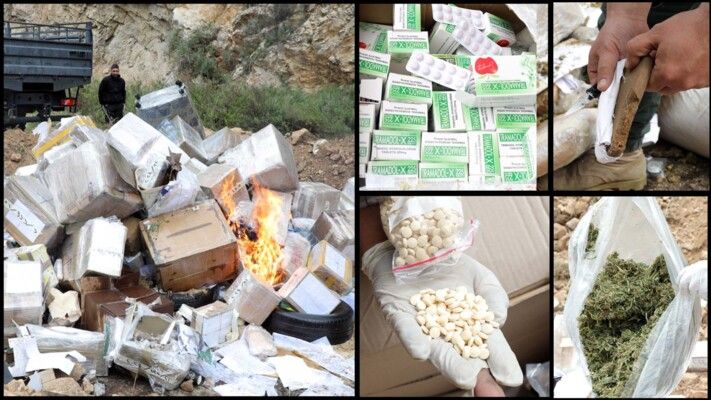 مكتب مكافحة المخدرات المركزي تلف كمية كبيرة من المخدرات المضبوطة في بصاليم- المتن