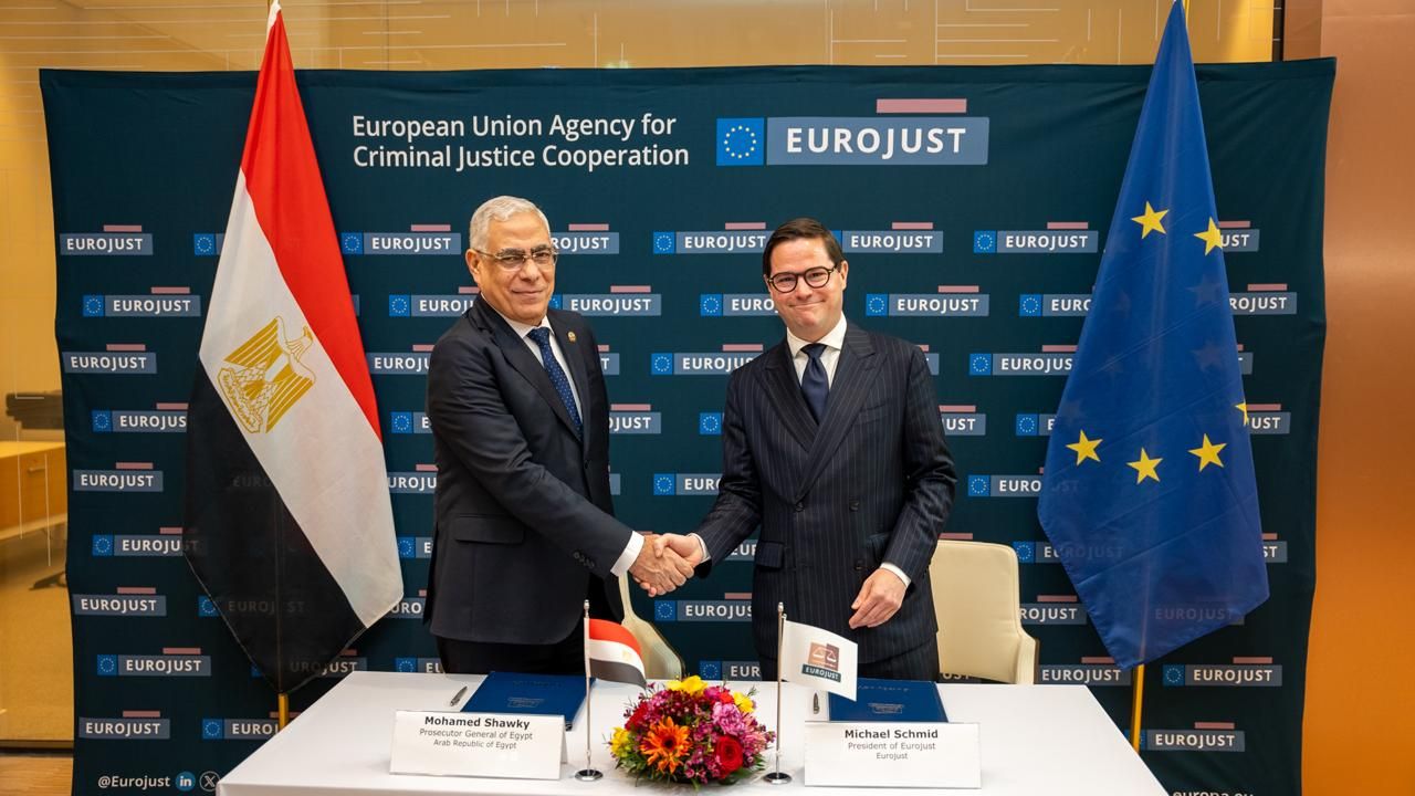 توقيع مذكرة ترتيبات العمل بين النيابة ووكالة الاتحاد الأوروبي فى العدالة الجنائية