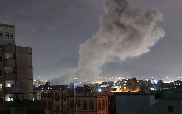 المسيرة: 11 غارة أميركية استهدفت مناطق عدة في العاصمة صنعاء