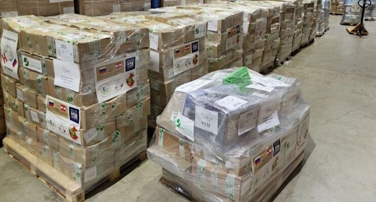 البيت الروسي في لبنان: إرسال شحنة مواد غذائية وأدوية وهدايا إلى جمهورية دونيتسك