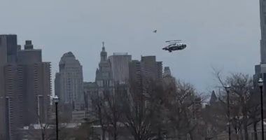 شاهد تحطم مروحية فى نهر هادسون بمدينة نيويورك أدى لمقتل 6 أشخاص