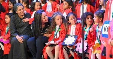 وزيرة التضامن تشهد حفل تخرج طالبات مرحلة رياض الأطفال بمدرسة كلية رمسيس للبنات