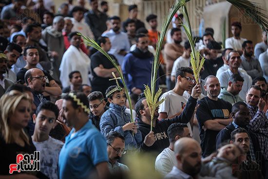 بهجة السعف وأصوات الأجراس.. الأسر القبطية تصطحب أطفالها للاحتفال بأحد الشعانين