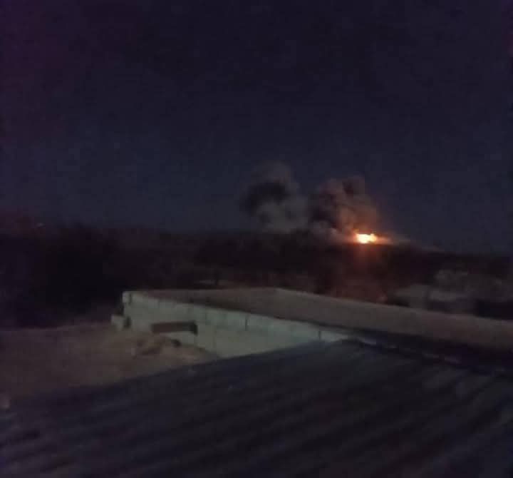 عاجل : نشر صورة مروعة للقصف العنيف من قبل الطيران الامريكي قبل قليل