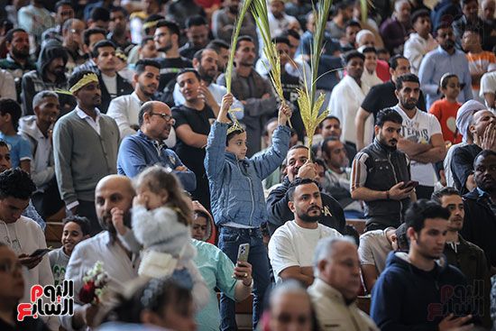 بهجة السعف وأصوات الأجراس.. الأسر القبطية تصطحب أطفالها للاحتفال بأحد الشعانين