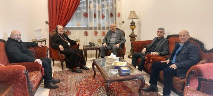 رئيس بلدية زحلة- المعلقة زار مع أعضاء من لائحته المطرانين معوض وسفر