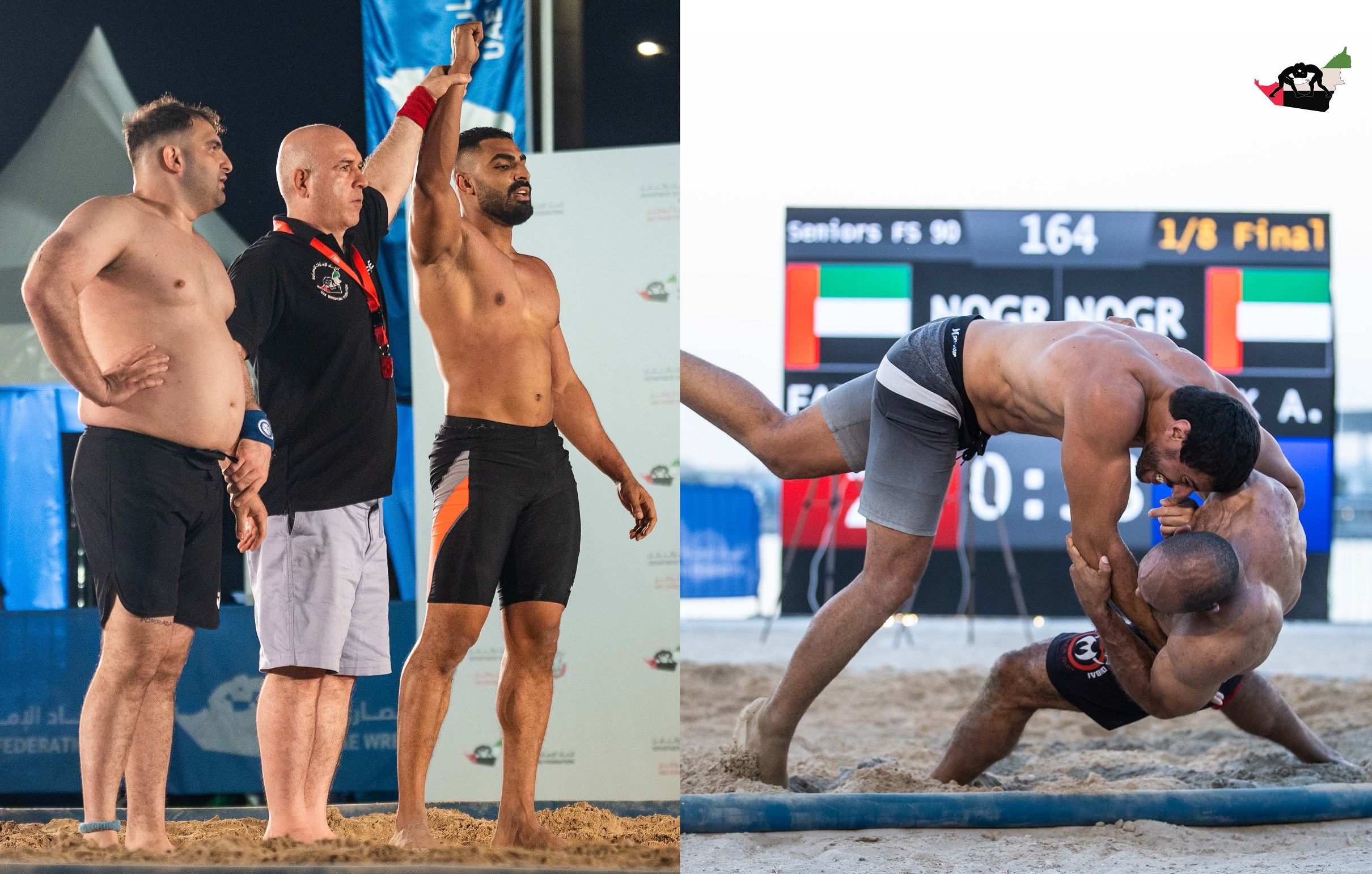 الامارات | منتخب الإمارات في وصافة بطولة أبوظبي للمصارعة الشاطئية