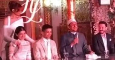 الصور الأولى من عقد قران ليلى زاهر وهشام جمال