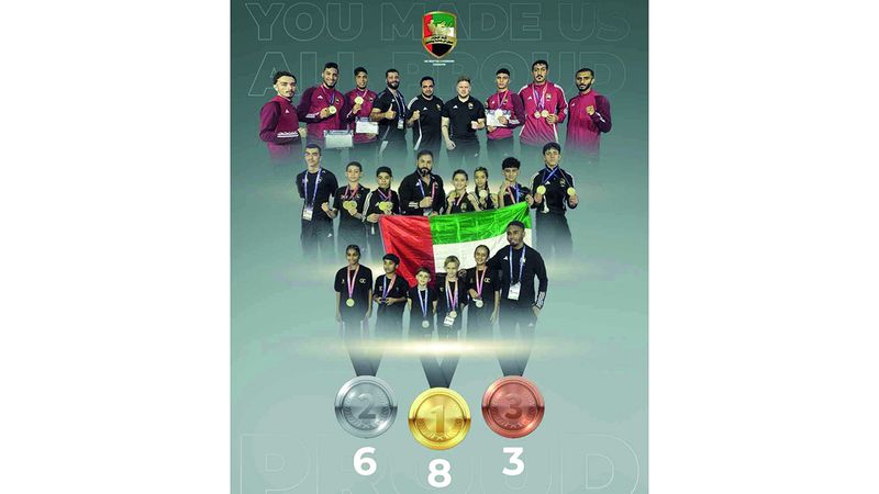 الامارات | 17 ميدالية لأبطال منتخب الكيك بوكسينغ في تايلاند