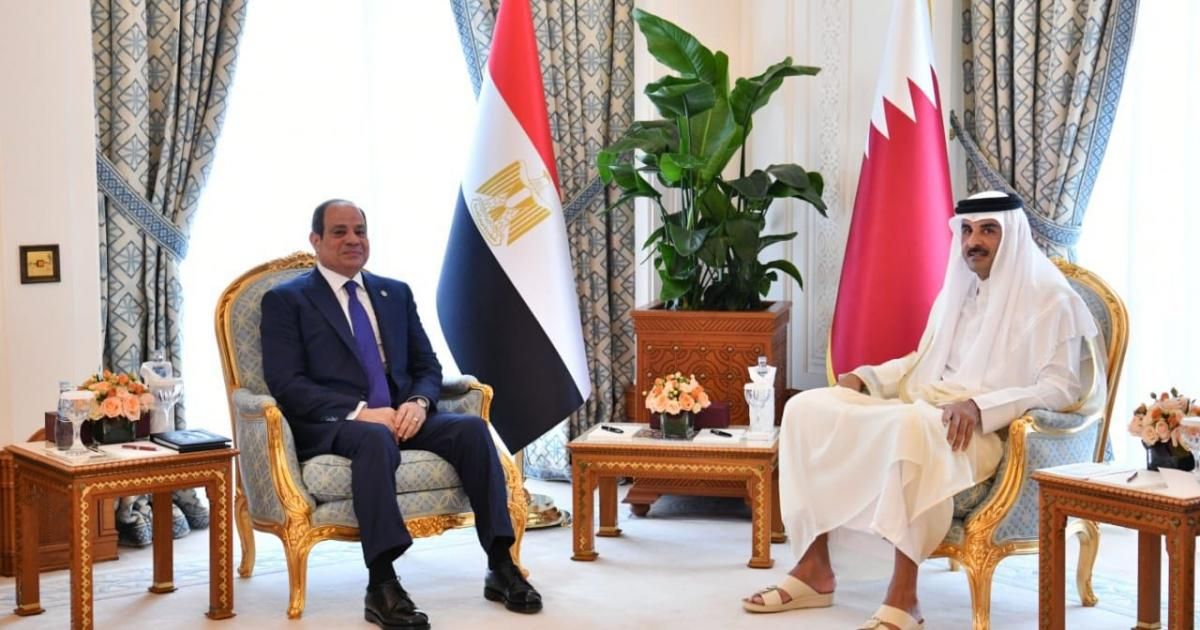 دون تهجير الفلسطينيين - الرئيس المصري وأمير قطر يدعمان خطة إعادة إعمار غزة