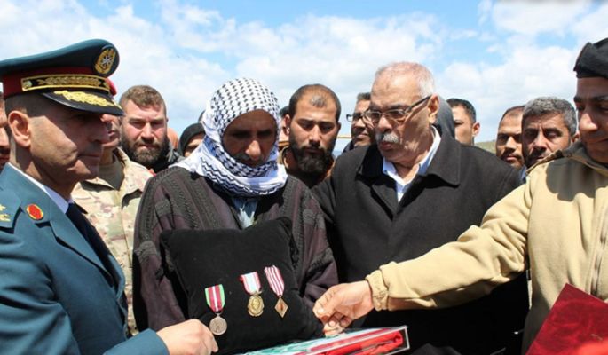 الجيش شيع المعاون الأول الشهيد فادي الجاسم في بلدة الكلخة – وادي خالد