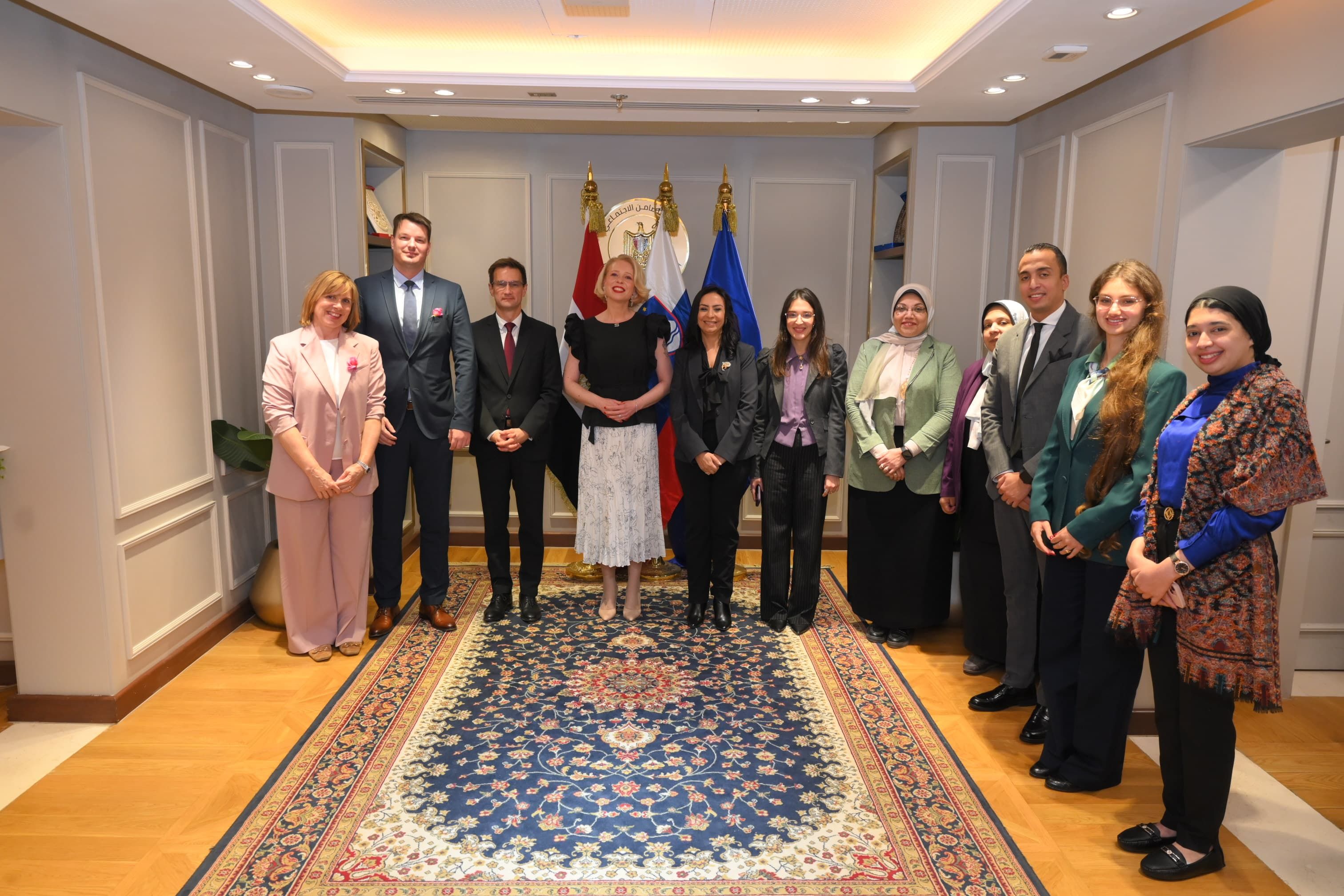 وزيرة التضامن تستقبل رئيسة الجمعية الوطنية السلوفينية