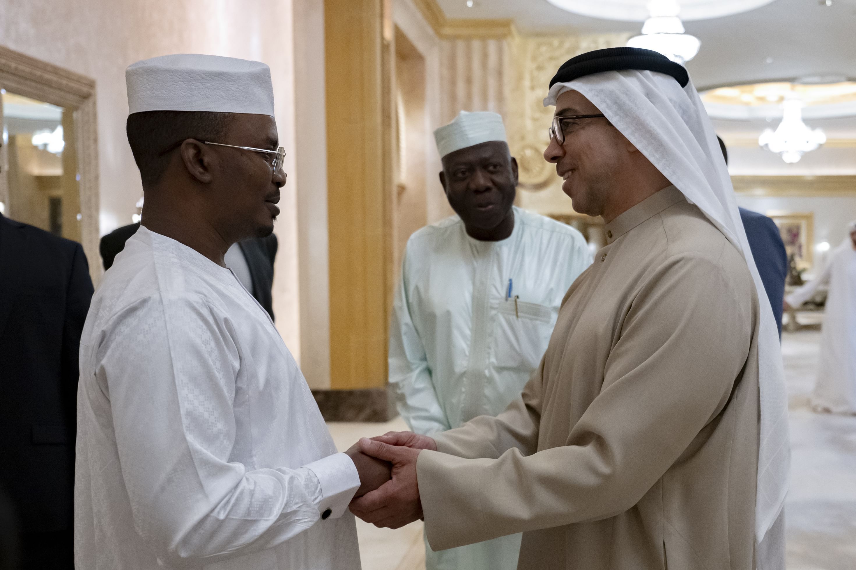 الامارات | منصور بن زايد ورئيس تشاد يبحثان تعزيز التعاون الثنائي