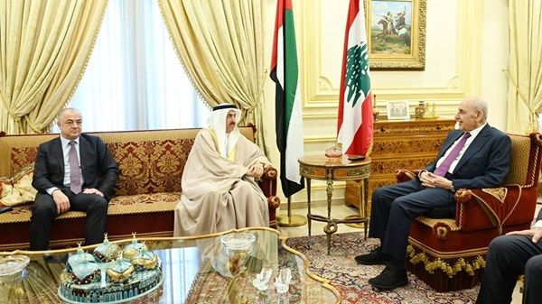 صقر غباش يلتقي رئيس مجلس النواب اللبناني في بيروت