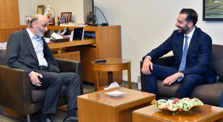 جعجع التقى المرشح لمنصب رئيس بلدية الجديدة- البوشرية- السد أوغست باخوس شاكرًا دعمه