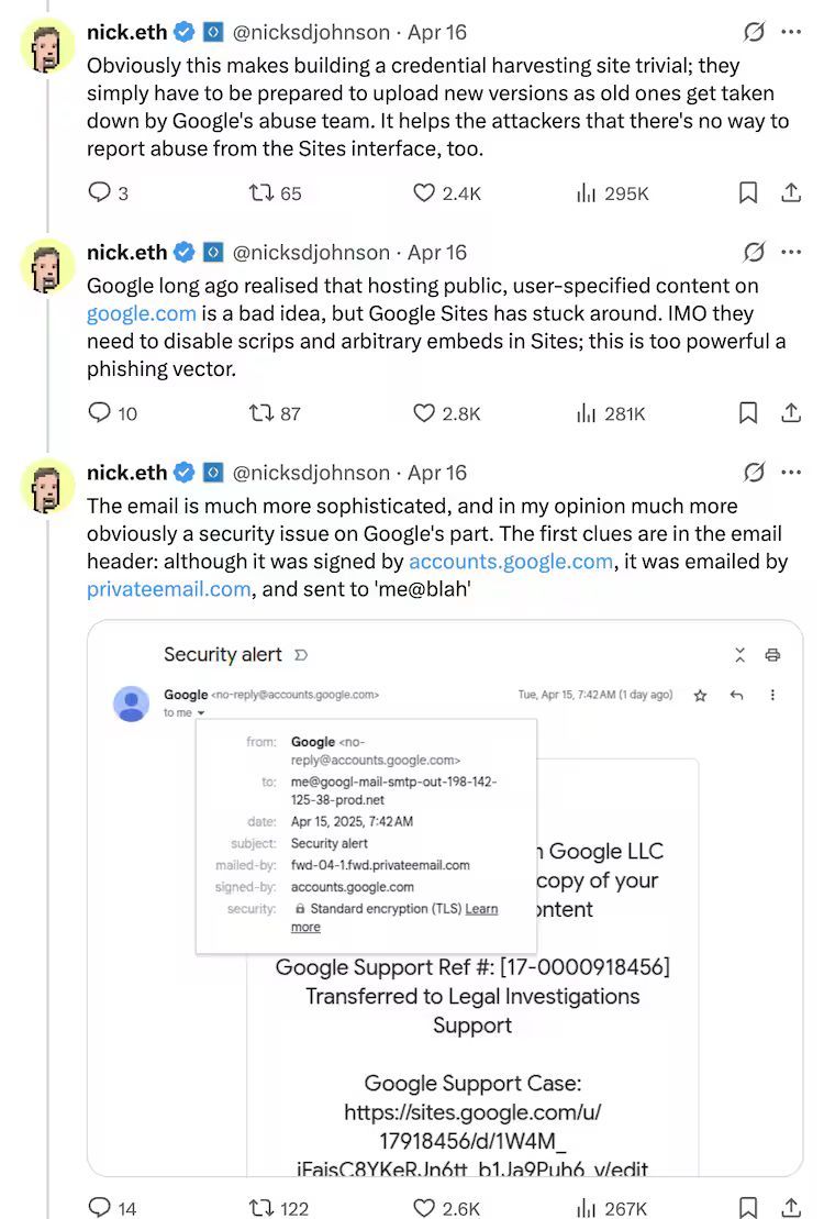 تكنولوجيا: كيف تحمى نفسك من رسائل Gmail المزيفة.. هذا البريد من Google عملية احتيال