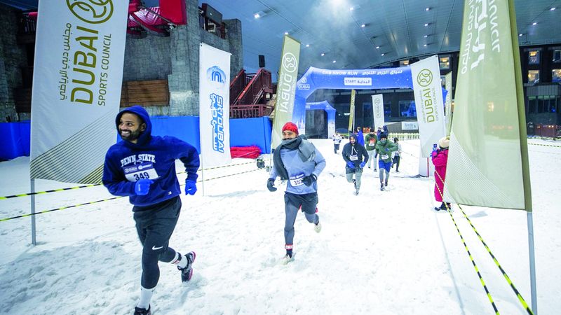 الامارات | فتح التسجيل لسباق الجري الثلجي في «سكي دبي»