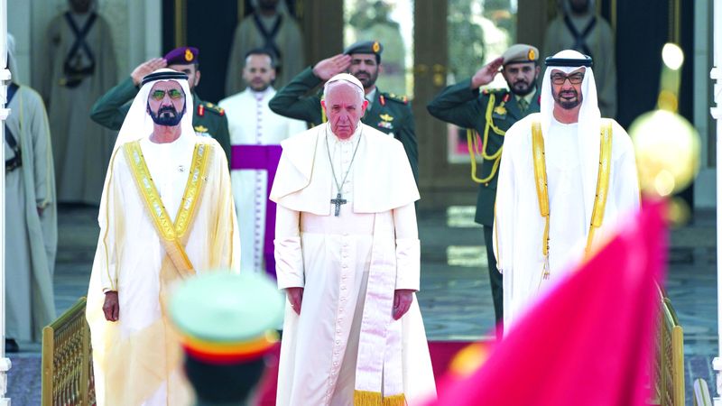 الامارات | محمد بن زايد ومحمد بن راشد: البابا فرنسيس رمز عالمي للتسامح والسلام