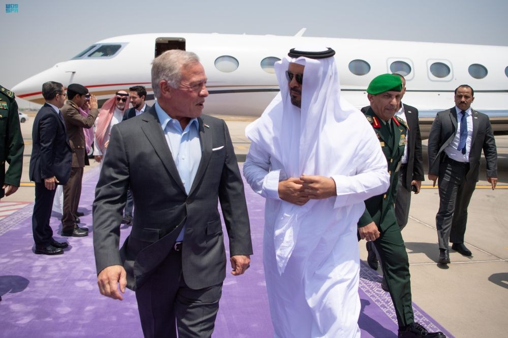 ملك الأردن يصل جدة
