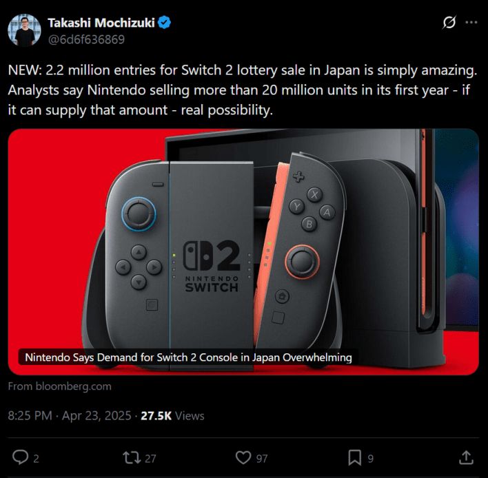 تكنولوجيا: اقبال متزايد على طلبات Nintendo Switch 2 وتوقعات بتجاوز PS4 وPS5 بمبيعات قياسية