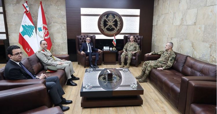 قائد الجيش استقبل السفير المصري والمكاري وبحثوا الأوضاع العامة في لبنان والمنطقة