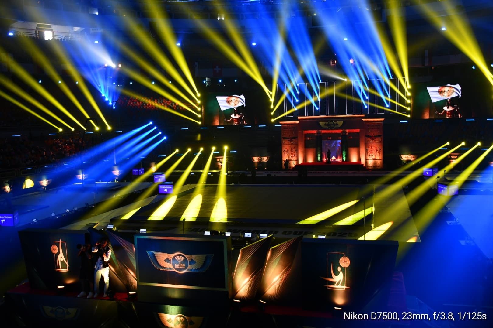 افتتاح مبهر لبطولة كأس العالم للجمباز الفني بحضور وزير الرياضة .. صور