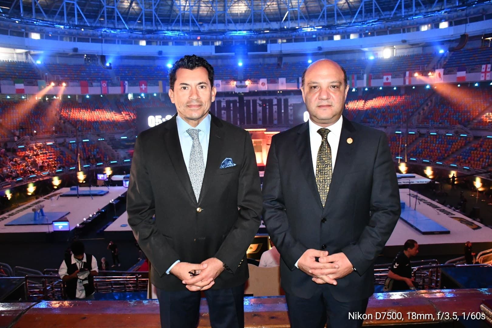 افتتاح مبهر لبطولة كأس العالم للجمباز الفني بحضور وزير الرياضة .. صور