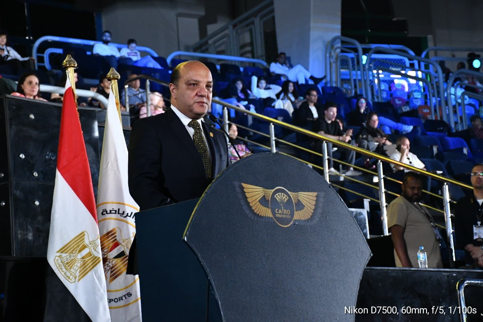 افتتاح مبهر لبطولة كأس العالم للجمباز الفني بحضور وزير الرياضة .. صور